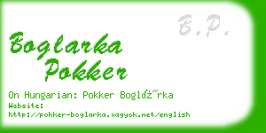 boglarka pokker business card